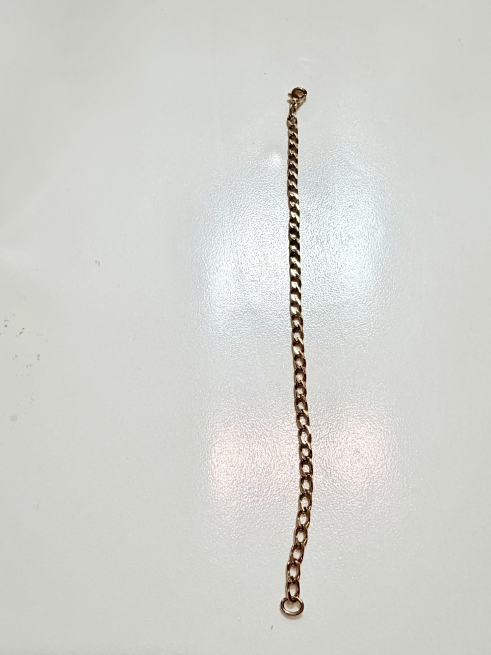 Gold  Curb Chain Anklet/Bracelet 7.5"